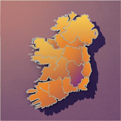 Grafik Landkarte Irland